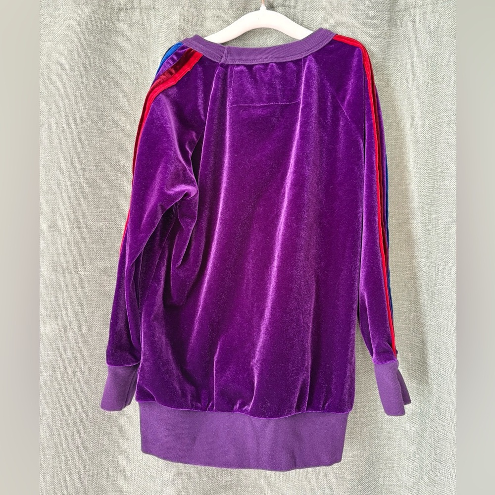 Aviator Nation Purple Classic Velvet Relaxed Sweatshirt size 8 - Picture 2 of 3